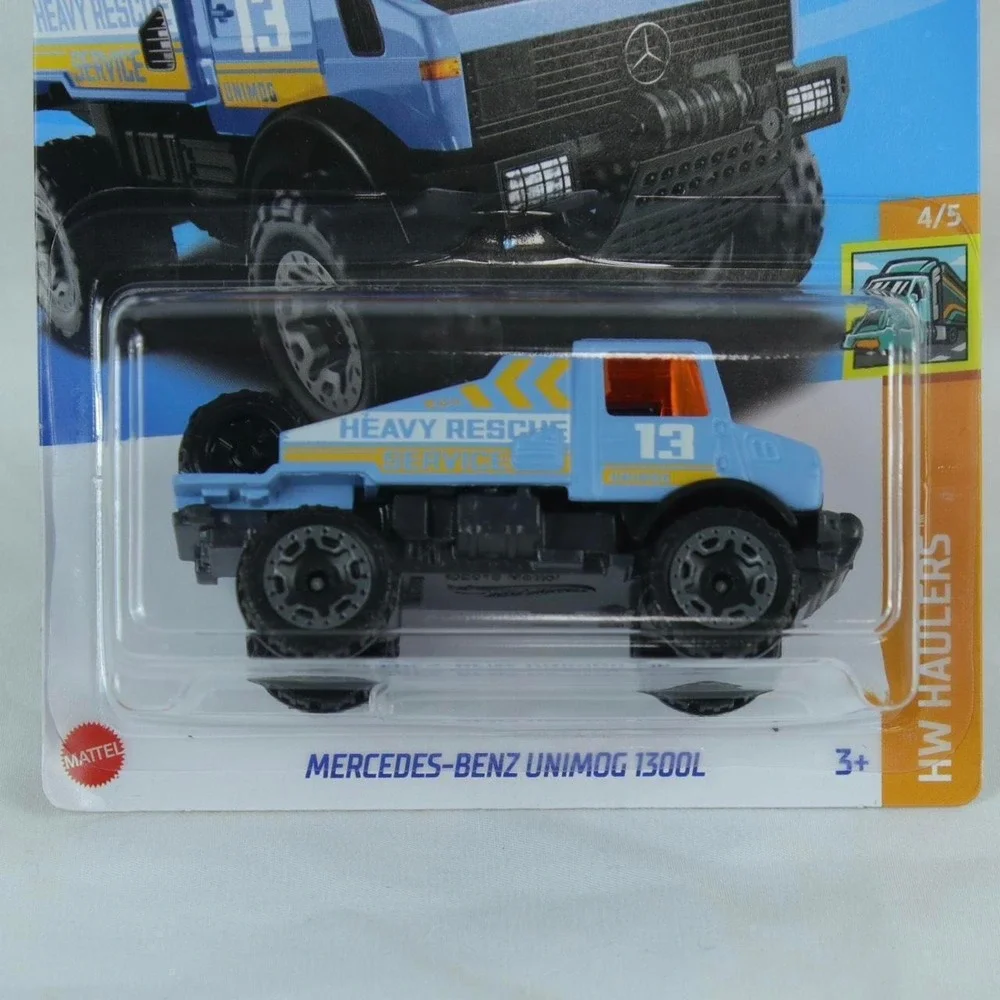 Hot Wheels Blue Mercedes-Benz Unimog 1300L Toy Car - NEW